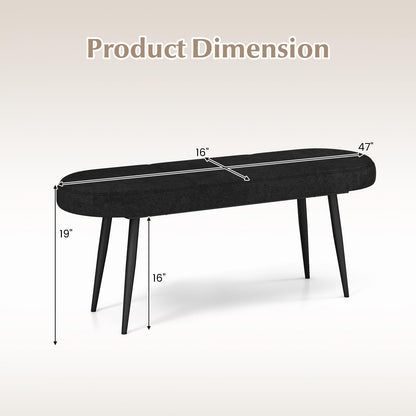 Goflame 47 inch Entryway Bench - End of Bed Bench
