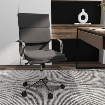 Goflame Ergonomic Office Chair Mid Back Fabric Desk Chair with Armrest