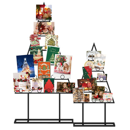 Goflame 2 Pack Christmas Tree Photo Holder with 36 Round Clips