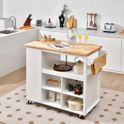 Mobile Kitchen Island Cart - Goflame