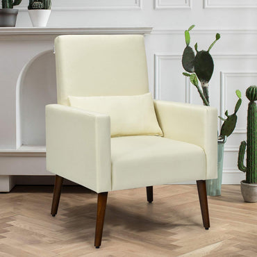 Goflame Upholstered Rocking Chair, Modern High Back Armchair
