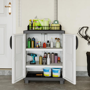 Goflame Storage Cabinet with 2 Doors and Adjustable Shelves
