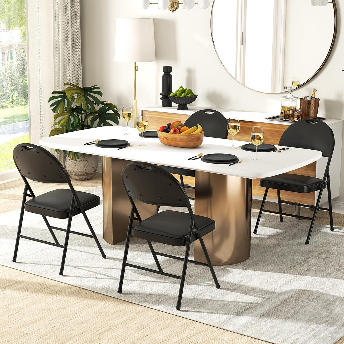 Goflame Party Chairs with Metal Frame for Indoor Outdoor