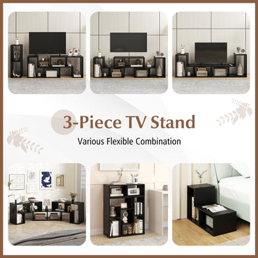Goflame Free-Combination TV Stand for Bedroom - Entertainment Center for 50 55 60 65 Inch TV