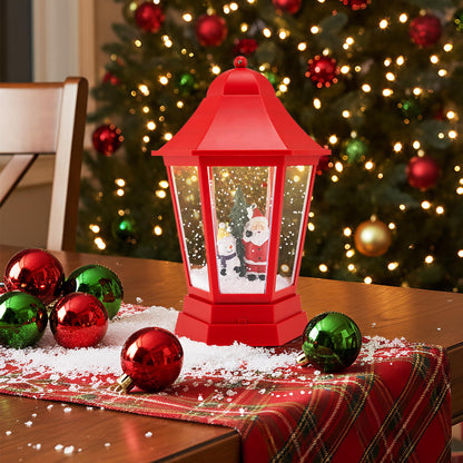 Goflame 5.3 Ft Christmas Snowy Street Lamp | 2-in-1 Musical Lamp Post & Snow Globe Lantern