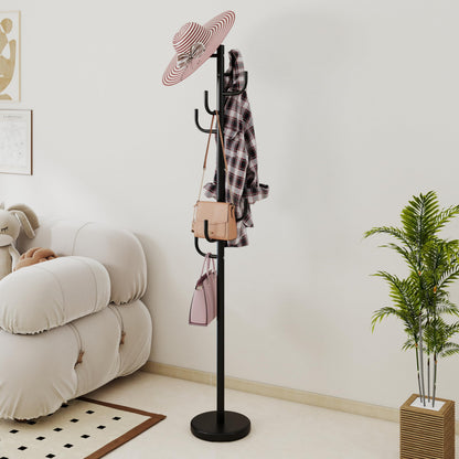 Goflame 69" Metal Coat Rack 8-Hook Cactus Clothes Stand
