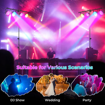 Goflame DJ Light Stand, 14FT Lighting Truss System with 32 Lights Hold 220LBS Capacity