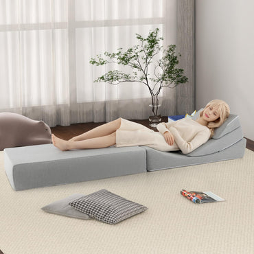 4-in-1 Floor Futon Sleeper Chair with High-Density Foam - Goflame
