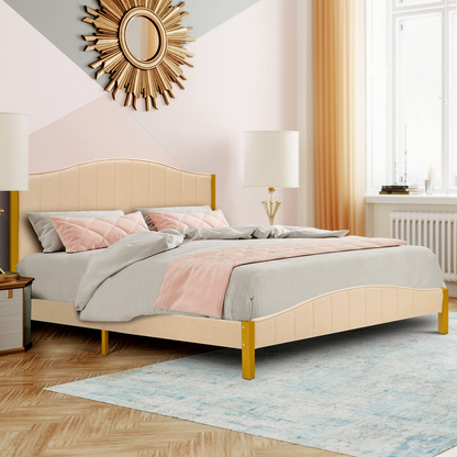 Goflame Full Size Upholstered Bed Frame