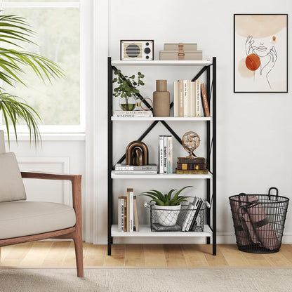 Goflame Modern Bookcase with Heavy-Duty Metal Frame (1/2)