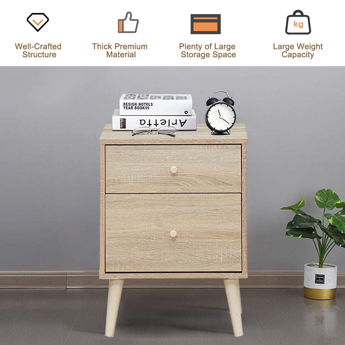 Goflame Hallway Storage Cabinet Organizer Beside End Table