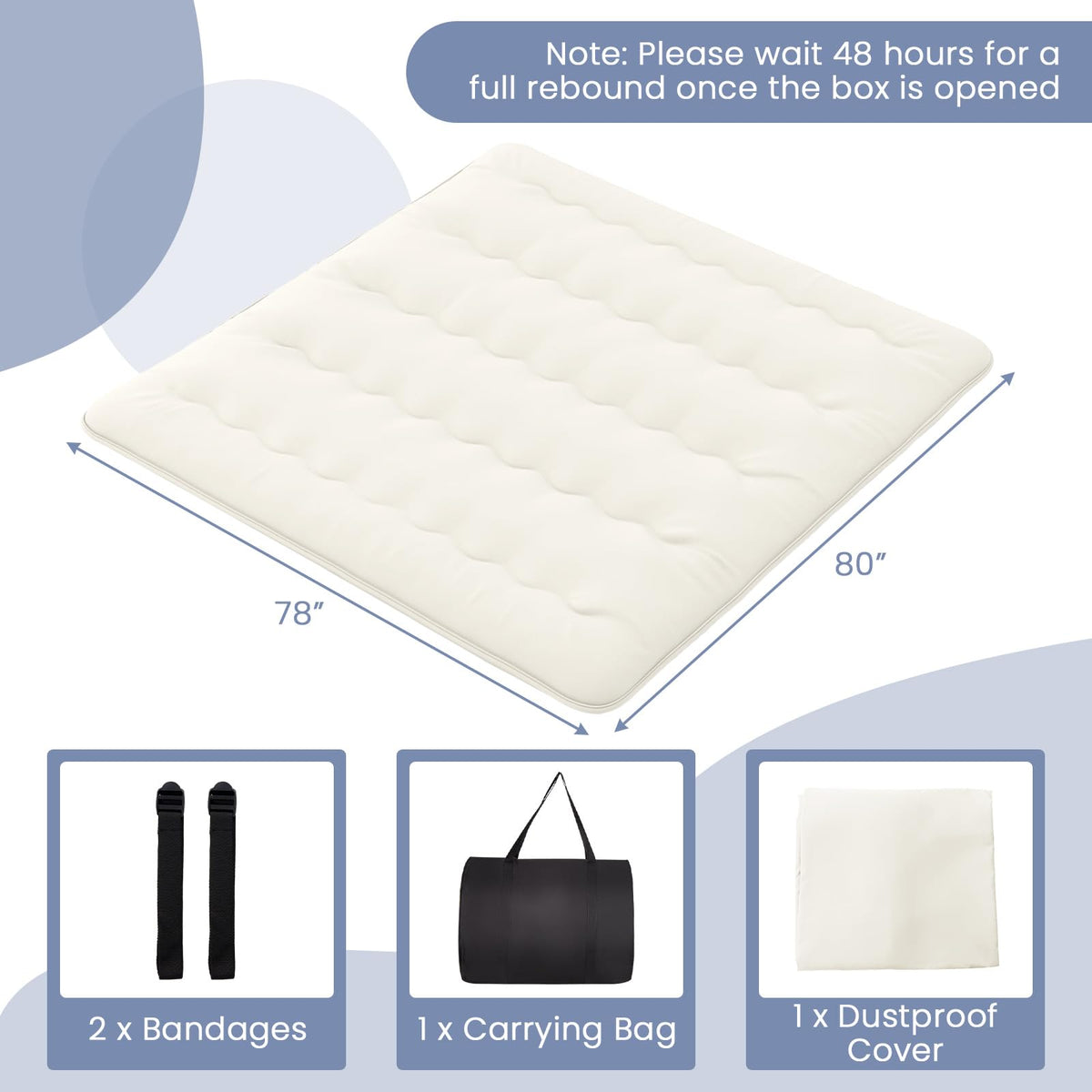 Goflame Japanese Floor Mattress, 4 Inch Futon Mattress with Washable Cover & Storage Bag