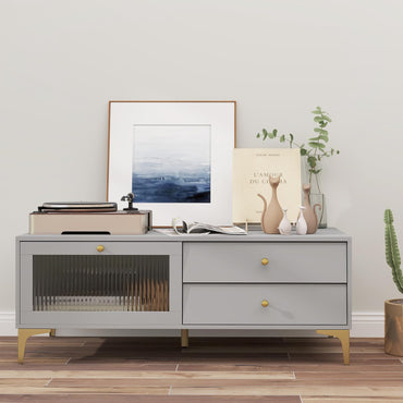 Goflame TV Stand for TVs up to 55”, Entertainment Center with Storage Drawers