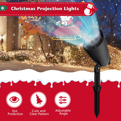 Goflame Christmas Projector Lights Outdoor | LED Santa Claus on Sleigh Projection Lamp