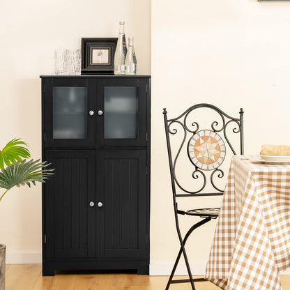 Goflame Storage Cabinet with Doors - Bathroom Floor Cabinet, Freestanding Tall Cabinet