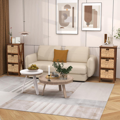 Goflame Wooden X-Design Side Table End Table