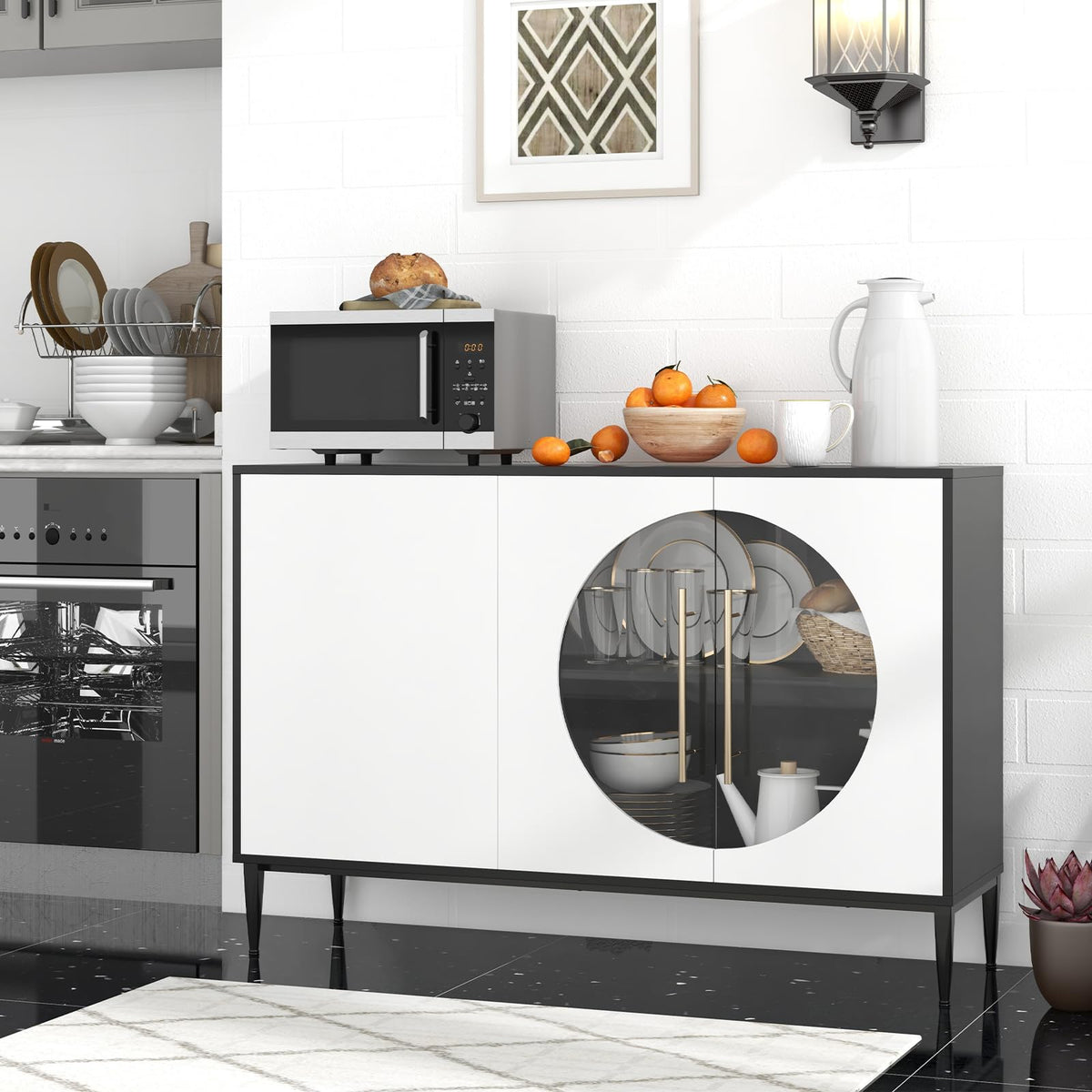 Goflame Large Buffet Cabinet with Storage