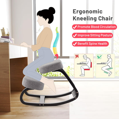 Goflame Kneeling Chair, Wood Posture Chair