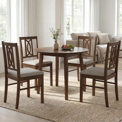 Goflame Dining Chairs Rubber Wood Dining Room Chairs (2/4)