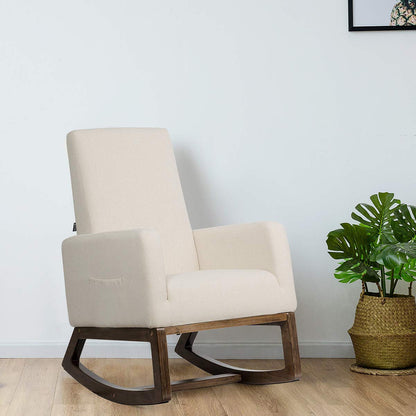 Goflame Rocking Chair Upholstered Living Room Chair