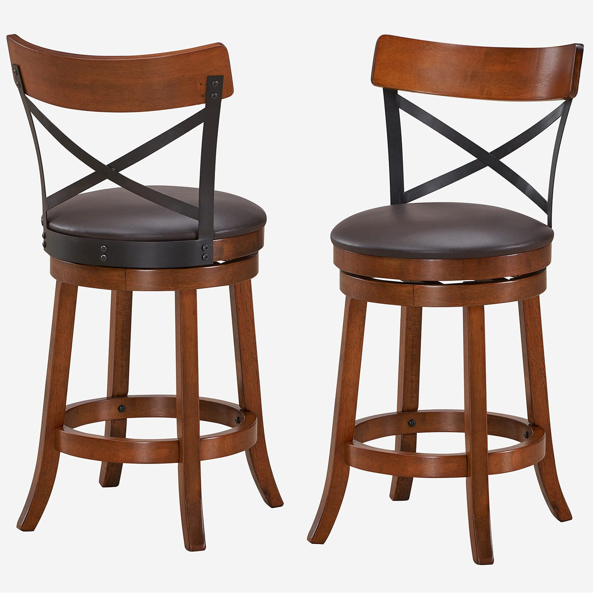 Goflame 25”Height Kitchen Counter Bar Stools for Kitchen Island, Pub, and Restaurant