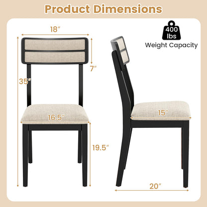 Goflame Modern Dining Chairs Set of 2/4 Upholstered Kitchen Chair