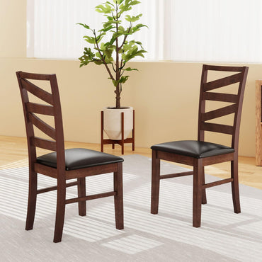 Goflame Wooden Dining Chairs Set of 2/4 Farmhouse Kitchen Chairs with Rubber Wood Legs