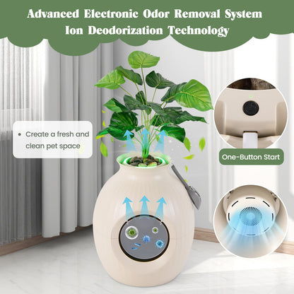 Goflame Cat Litter Box Plant - Hidden Litter Box Furniture with Lights