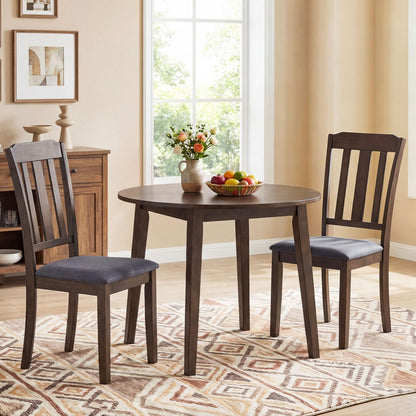 Goflame Rubber Wood Dining Room Chairs with Comfortable Backrest & Padded Seat