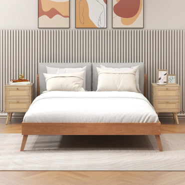 Goflame Rattan Nightstand Set of 2