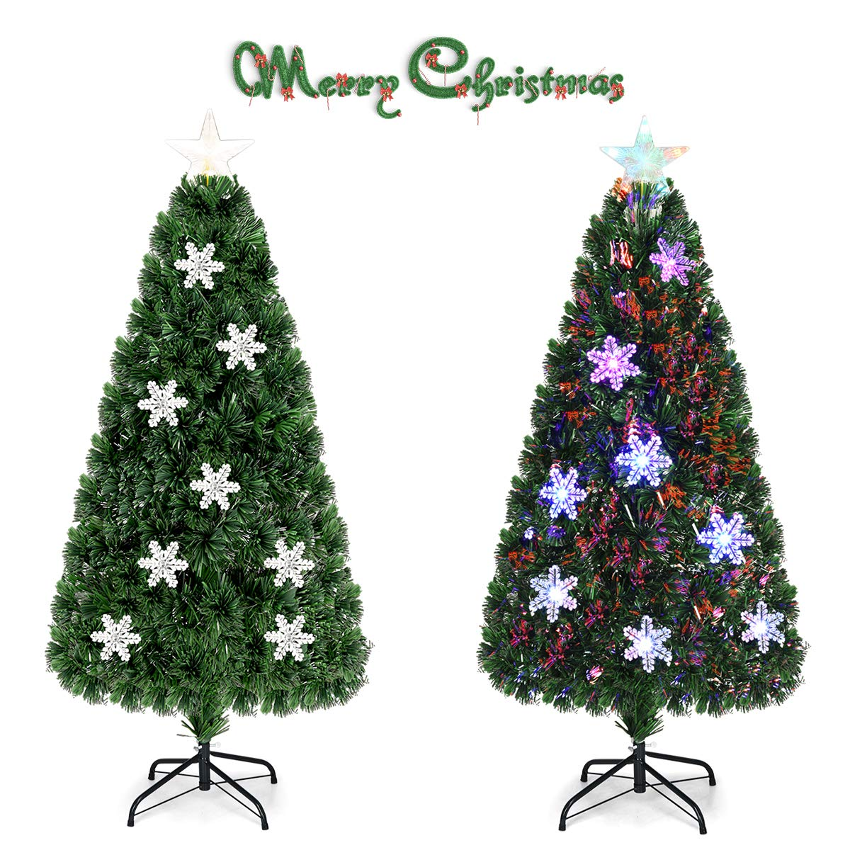 Goflame Pre-Lit Fiber Optic Artificial Christmas Tree - GoflameUS
