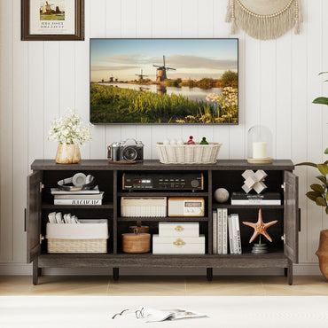 Goflame Farmhouse TV Stand for TVs up to 65"