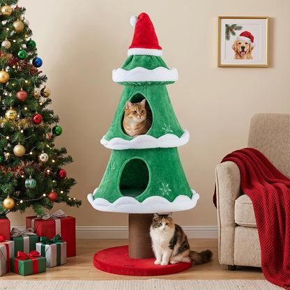 51"/130 CM Christmas Cat Tree for Indoor Cats
