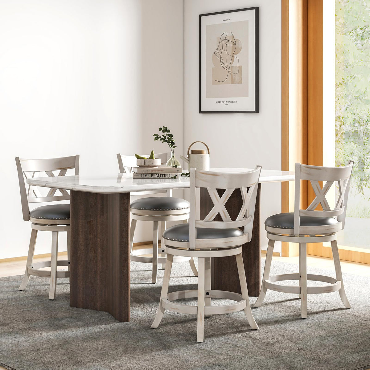 Goflame 25.5" Bar Stools Set