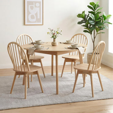 Goflame Windsor Dining Chairs Set of 2/4 Farmhouse Swivel Kitchen Chairs with Spindle Back