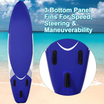 GOFLAME 10' Inflatable Stand up Paddle Board Adjustable Paddle