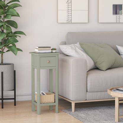Small End Table | Wooden Slim Side Table for Small Space