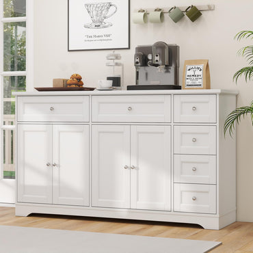 Goflame Large Buffet Cabinet with Storage, 59” Kitchen Cabinet