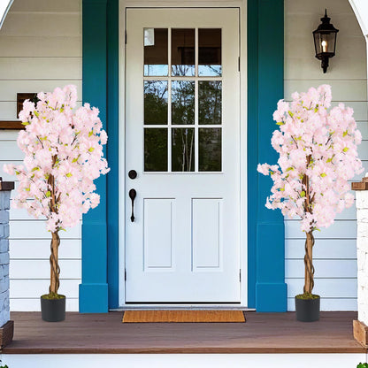 GOFLAME 5FT Artificial Cherry Blossom Tree