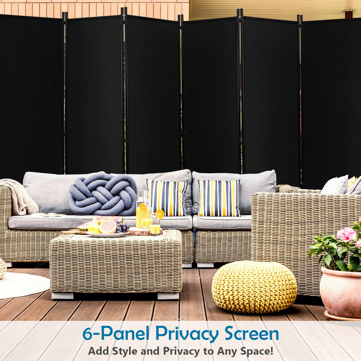 GOFLAME 6 Panel Folding Room Divider for Home Office