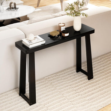 Goflame Narrow Long Console Table Behind The Couch