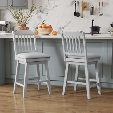 Goflame 25" Modern Bar Stools Set of 2/4 360° Swivel Counter Height Chairs