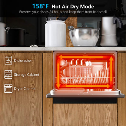 GOFLAME Countertop Dishwasher Portable for Homes