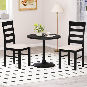 Goflame Dining Chairs Set of 2/4 with Padded Seat & Rubber Wood Frame