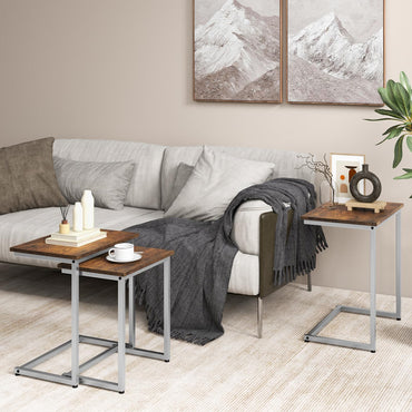 Goflame Nesting Coffee Table Set of 3