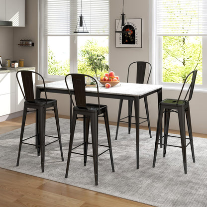 Goflame Metal Bar Stools Set of 4
