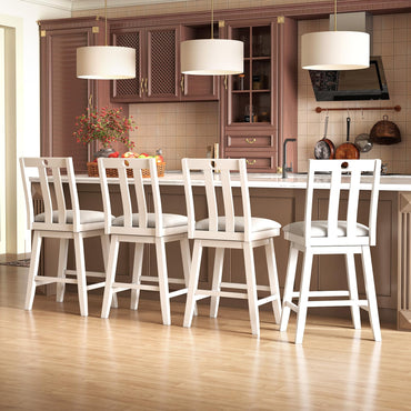 Goflame 25" Bar Stools Set of 2/4 Swivel Counter Height Bar Chairs