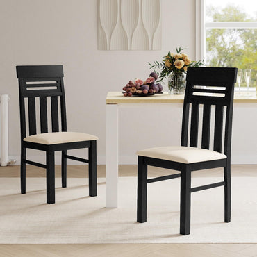 Goflame Wooden Dining Chairs Set of 2/4 for Kitchen Living Room