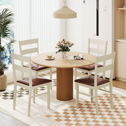 Goflame PU Leather Upholstered Kitchen Chair