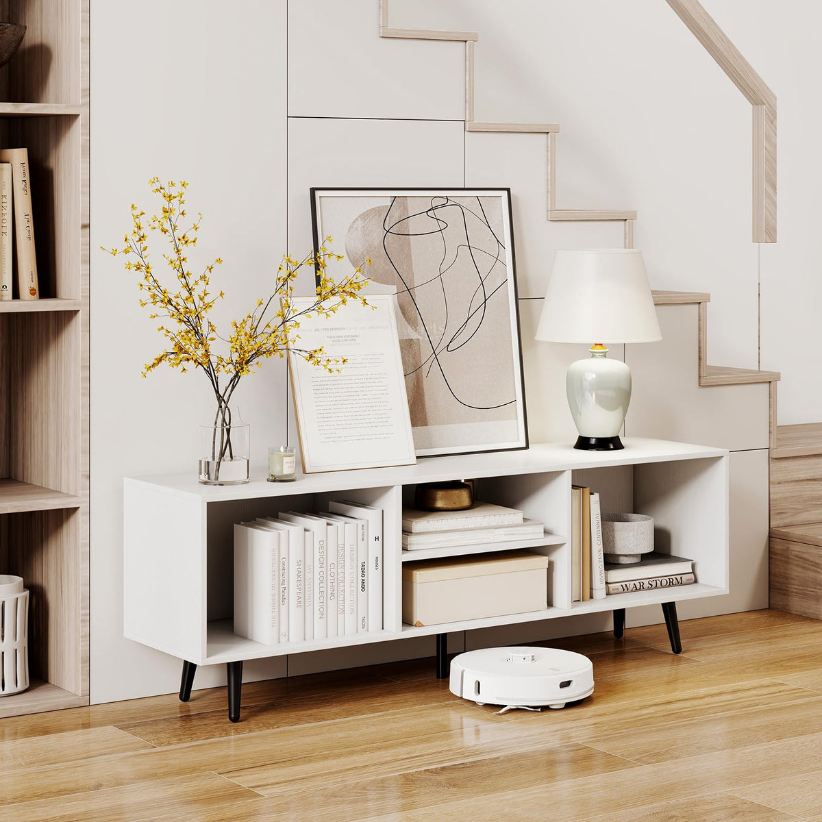 Goflame Modern TV Stand for TVs up to 55"